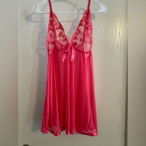 Vintage | Pink Lace Nightgown | Size XL